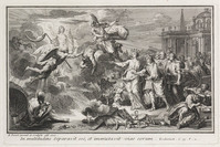 KG 12791
<br/>
Allegorie: De wijsheid overwint de domheid.
<br/>
<em>Picart, Bernard (1673-1733)</em>